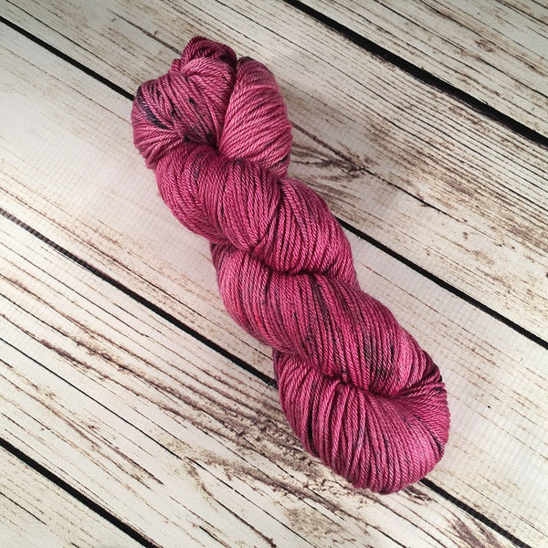 Bougainvillea Crescent Superwash Ultrafine Merino Wool Silk Yarn Hand-Dyed by Kitty Bea Knitting