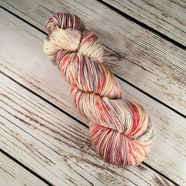 Fruitville Crescent Superwash Ultrafine Merino Wool Silk Yarn Hand-Dyed by Kitty Bea Knitting