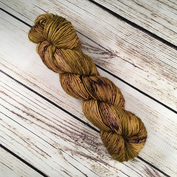 Anjou Egmont Superwash Merino Wool Yarn Single Ply Hand-Dyed by Kitty Bea Knitting