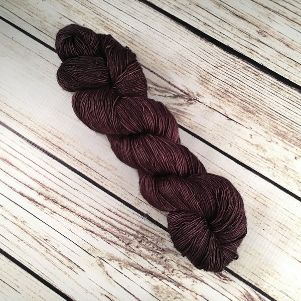 Café Egmont Superwash Merino Wool Yarn Single Ply Hand-Dyed by Kitty Bea Knitting