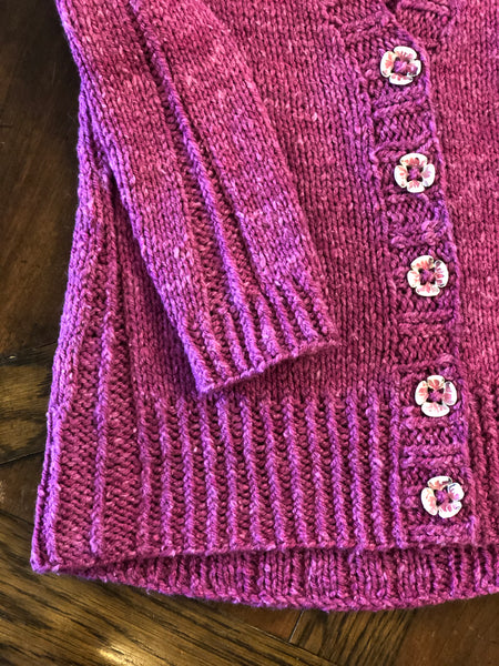 Reidette Girls Cardigan Knitting Pattern Download