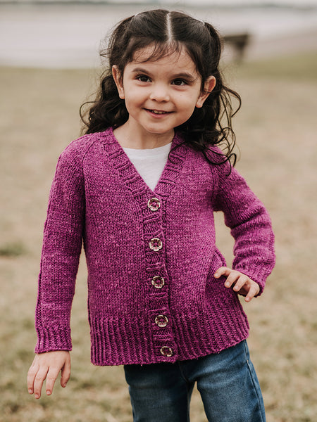 Reidette Girls Cardigan Knitting Pattern Download