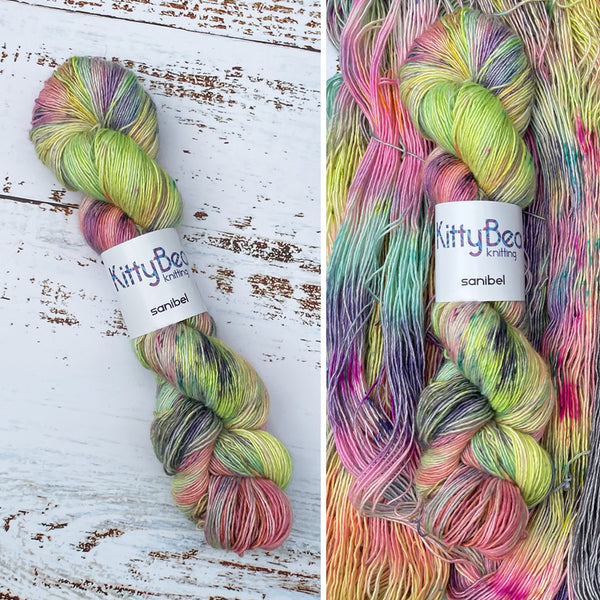 Sanibel: Superwash Merino Wool Silk Yarn | Hand-Dyed Skeins