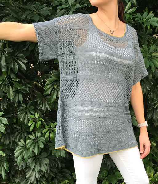 Donna Linen Tee / Pullover Knitting Pattern Download