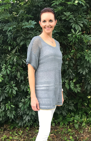 Donna Linen Tee / Pullover Knitting Pattern Download