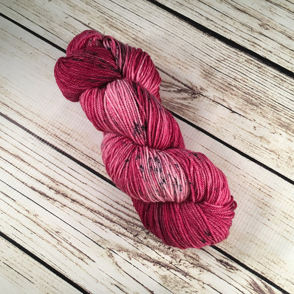 Bougainvillea Siesta Superwash Merino Wool Cashmere Nylon Yarn Hand-Dyed by Kitty Bea Knitting