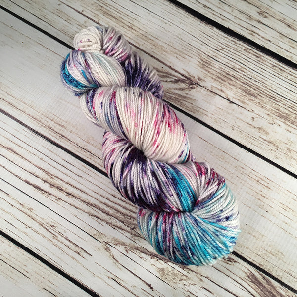 Logo No.1 Siesta Superwash Merino Wool Cashmere Nylon Yarn Hand-Dyed by Kitty Bea Knitting