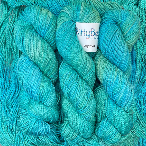 CLEARANCE Captiva: Cotton DK Yarn | Hand-Dyed Skeins | KittyBea by the Sea